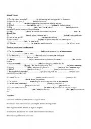 English Worksheet: review exercises