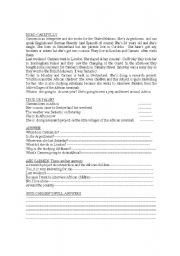 English Worksheet: CARMEN
