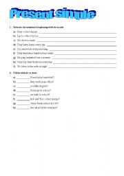 English worksheet: Present Simple