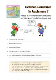 English Worksheet: Is there a monster in Lochness?