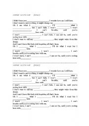 English Worksheet: Here with me-Dido