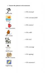 English worksheet: Weather: Word Association