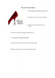 English Worksheet: The Devil Wears Prada