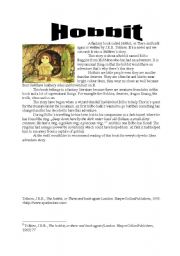 English Worksheet: Hobbit, or There and back again - by J.R.R. Tolkien