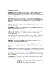 English Worksheet: terms