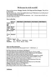 English Worksheet: Game Relative Pronoun Whose