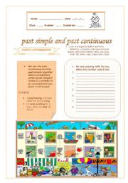 English Worksheet: past simple or past continuous