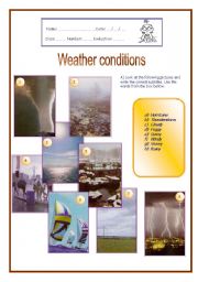 English Worksheet: weather conditions