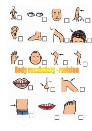 English Worksheet: Body vocabulary - revision