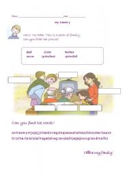 English Worksheet: Family vocabulary