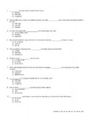 English Worksheet: Connectors quiz