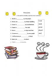 Present Passive Voice - cards and worksheet