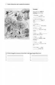 English Worksheet: present continuous 2nd worksheet