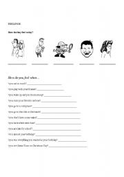 English Worksheet: Feelings