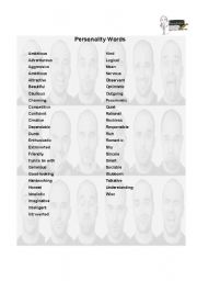 English worksheet: Personality Words