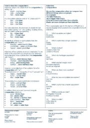 English Worksheet: comparatives