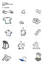 English Worksheet: Clothes 