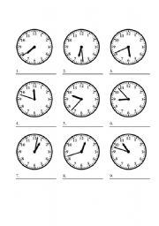 English Worksheet: The Time