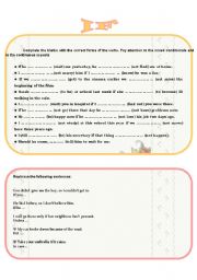 English Worksheet: IF SENTENCES