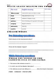 English Worksheet: tsumami listening 