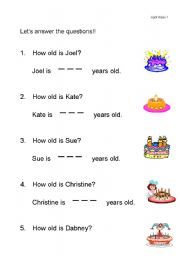 How old are you - ESL worksheet by Loryze  Chinese language learning,  Vocabulary worksheets, English language teaching