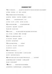 English Worksheet: grammar test