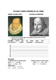 English Worksheet: WRITERS OF ALL TIMES