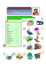 English Worksheet: Transportation - Match Part -5