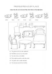 Prepositions of place: Cats and mice