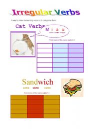 Irregular Verbs - Learning by categorising - Part 1