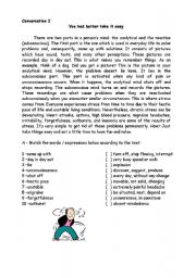 English Worksheet: You had better take it easy - student�s copy 1