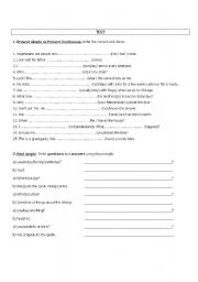 English Worksheet: Grammar test