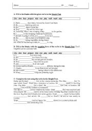 English Worksheet: Simple Past