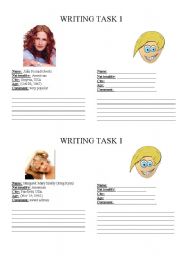 English worksheet: Writing Task