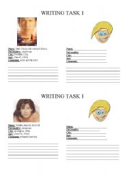 English worksheet: Writing Task