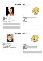 English Worksheet: Writing Task
