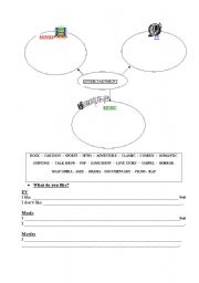 English Worksheet: Entertainment: Likes & Dislikes