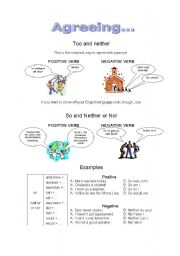 English Worksheet: Agreeing