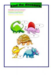 English Worksheet: Dinosaurs 1