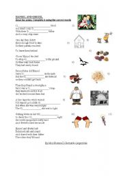 English Worksheet: Hansel and Gretel - The story in a poem