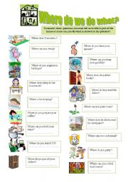 English Worksheet: where do we do what? 01-08-08