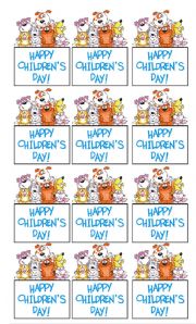 English Worksheet: Childrens Day Mini Card