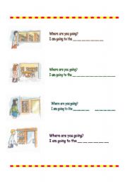 English worksheet: where are you going?