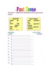 English Worksheet: Past Tense