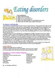 English Worksheet: Eating disorders