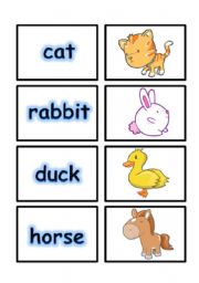  MATCHING GAME FLASHCARDS SET 1- FARM ANIMALS PART 3 OF 4 (02.08.08)