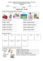 English Worksheet: English Evaluation