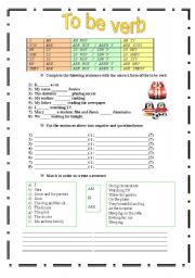 English Worksheet: To Be Verb