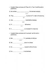 English worksheet: Have to/Has to Quiz