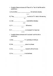 English Worksheet: Have to/Has to Quiz